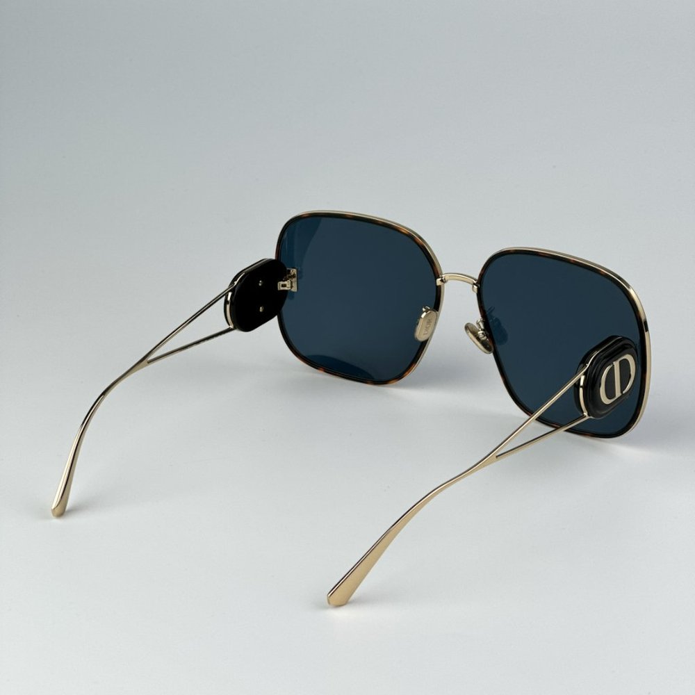 Dior DIORBOBBY S1U B5B0 BRAND NEW Sunglasses Gold Havana Blue Women Oversized - Picture 10 of 14